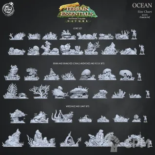 Описание картинки Ocean Core Set от Studio Cockatoo по цене 4 400руб | Свободный Рынок Миниатюр - СРМ