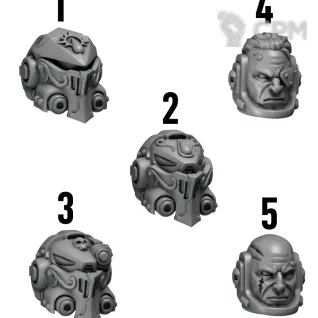 Описание картинки Blood angels Terminators heads от Dr. Printicus по цене 175руб | Свободный Рынок Миниатюр - СРМ
