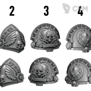 Описание картинки Blood angels Terminators/Gravis Shoulder Pads A от Dr. Printicus по цене 275руб | Свободный Рынок Миниатюр - СРМ