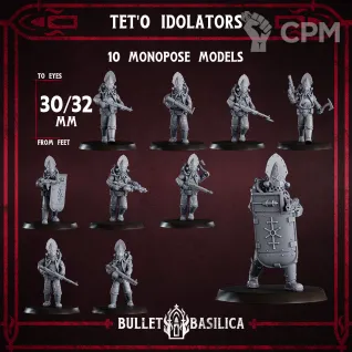Описание картинки Tet'o Idolators Squad от Manufactorum76 по цене 1 600руб | Свободный Рынок Миниатюр - СРМ