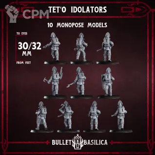 Описание картинки Tet'o Idolators Squad от Manufactorum76 по цене 1 600руб | Свободный Рынок Миниатюр - СРМ