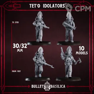 Описание картинки Tet'o Idolators Squad от Manufactorum76 по цене 1 600руб | Свободный Рынок Миниатюр - СРМ
