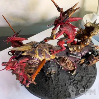 Описание картинки Herald of Khorne on Blood Throne от jasker по цене 3 000руб | Свободный Рынок Миниатюр - СРМ
