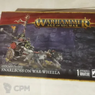 Описание картинки Snarlboss on war wheela, Оригинал ГВ от Vens_Stabbs по цене 7 500руб | Свободный Рынок Миниатюр - СРМ