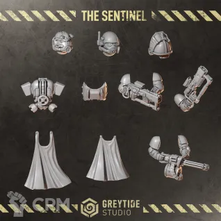 Описание картинки Hero pack The Sentinel Grav armor option от Dr. Printicus по цене 550руб | Свободный Рынок Миниатюр - СРМ
