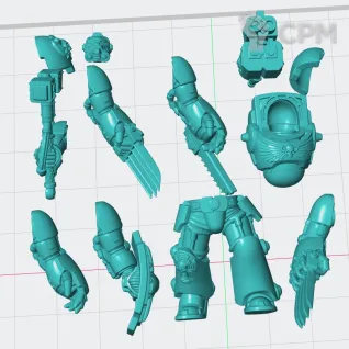 Описание картинки Space Marines: Terminator Squad (все битсы и базы в комплекте) от Кузница Миниатюр по цене 950руб | Свободный Рынок Миниатюр - СРМ