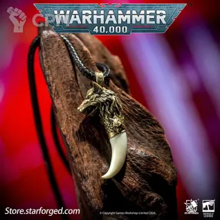 Описание картинки Space Wolves Fang of Fenris Ожерелье с подвеской от Fle94 по цене 2 800руб | Свободный Рынок Миниатюр - СРМ