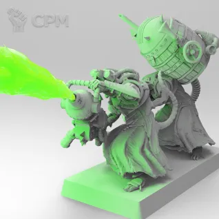 Описание картинки Warpfire Skaven Flamethrower от Zakat-3D по цене 325руб | Свободный Рынок Миниатюр - СРМ