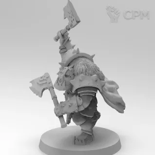 Описание картинки Black Orc Big Boss - Dual Axes от 3Д печать миниатюр по цене 422руб | Свободный Рынок Миниатюр - СРМ