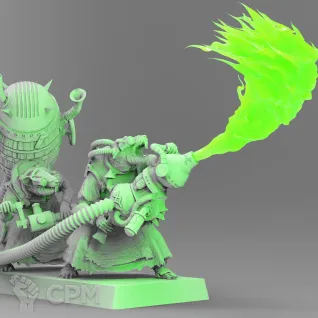 Описание картинки Warpfire Skaven Flamethrower от Zakat-3D по цене 325руб | Свободный Рынок Миниатюр - СРМ