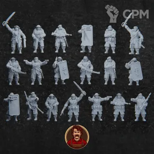 Описание картинки TRENCH CRUSADE - PRINCIPALITY OF NEW ANTIOCH - LIEUTENANT SET от Manufactorum76 по цене 3 000руб | Свободный Рынок Миниатюр - СРМ