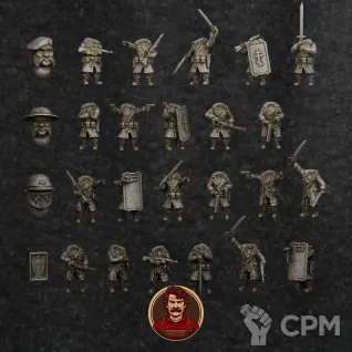 Описание картинки TRENCH CRUSADE - PRINCIPALITY OF NEW ANTIOCH - LIEUTENANT SET от Manufactorum76 по цене 3 000руб | Свободный Рынок Миниатюр - СРМ