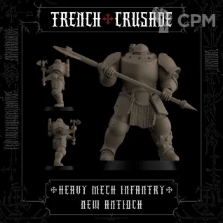 Описание картинки Heavy Mechanised Infantry (Polearm) от Age of Printmar по цене 215руб | Свободный Рынок Миниатюр - СРМ