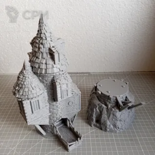 Описание картинки Dice tower/Башня для кубиков (Town House) от Vispart по цене 2 100руб | Свободный Рынок Миниатюр - СРМ
