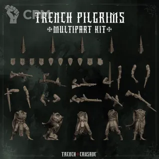Описание картинки Trench Pilgrims Warband. Окопные Пилигримы Варбанда/ Покупка отдельными моделями от 0.n1 Studio по цене 700руб | Свободный Рынок Миниатюр - СРМ