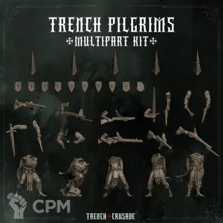 Описание картинки Trench Pilgrims. Окопные Пилигримы. Полный набор/ Покупка отдельными моделями от 0.n1 Studio по цене 2 000руб | Свободный Рынок Миниатюр - СРМ