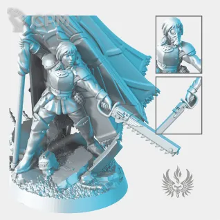 Описание картинки Trench Infantry Standard Bearer от PocketSized Prints по цене 350руб | Свободный Рынок Миниатюр - СРМ