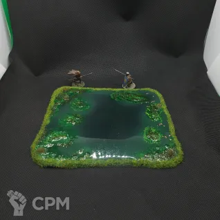 Описание картинки Озеро примерно 20*20см, модельные материалы + эбокситка, ещё готовый террейн в моих лотах от V130177@mail.ru по цене 1 300руб | Свободный Рынок Миниатюр - СРМ