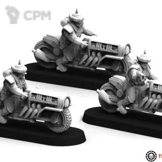 Описание картинки Exalted Scion - Scout Bikes от Manufactorum76 по цене 250руб | Свободный Рынок Миниатюр - СРМ