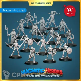 Описание картинки Комплект миниатюр Skeleton Fighter Horde от Артель W по цене 4 900руб | Свободный Рынок Миниатюр - СРМ