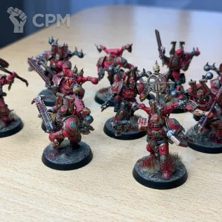 Описание картинки Khorne Berzerkers от RFX по цене 5 500руб | Свободный Рынок Миниатюр - СРМ