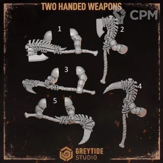 Описание картинки Two handed weapon Legion of the Damned (Cursed company 2, 1 битц) от Dr. Printicus по цене 160руб | Свободный Рынок Миниатюр - СРМ