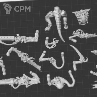 Описание картинки Tyranid Warriors от White Rhino по цене 499руб | Свободный Рынок Миниатюр - СРМ