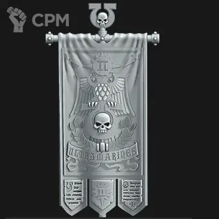 Описание картинки Баннер Ультрамаринов от 1й по 5ю роту(цена за 1 ба от 3D Wargaming по цене 75руб | Свободный Рынок Миниатюр - СРМ