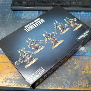 Описание картинки Chaos Space Marines Terminators от Monger по цене 6 450руб | Свободный Рынок Миниатюр - СРМ