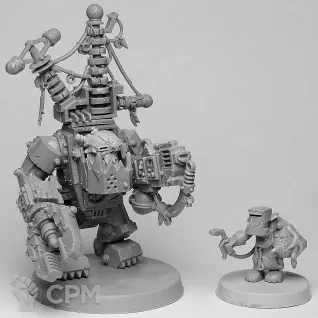 Описание картинки Big Mek in Mega Armour от Oi!-Factory по цене 880руб | Свободный Рынок Миниатюр - СРМ