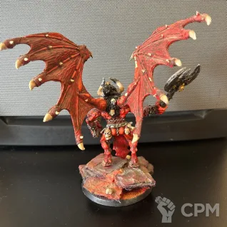 Описание картинки Bloodthirster Greater Daemon of Khorne от Dark Irhog по цене 2 000руб | Свободный Рынок Миниатюр - СРМ