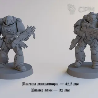 Описание картинки Отряд Интерцессоров Адептус Астартес Warhammer 40000 - Intercessor Squad Primaris от Лавка Приключенца по цене 749руб | Свободный Рынок Миниатюр - СРМ