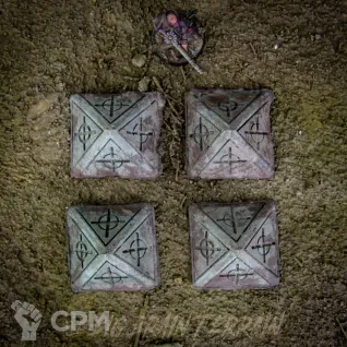 Описание картинки 4 "зуба дракона" ✠ Силы Церкви ✠ TRENCH CRUSADE от Big Brain Terrain по цене 450руб | Свободный Рынок Миниатюр - СРМ