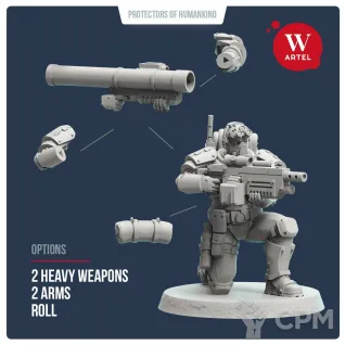 Описание картинки Scout`n`Recon Heavy Weapon Specialist от Артель W по цене 800руб | Свободный Рынок Миниатюр - СРМ