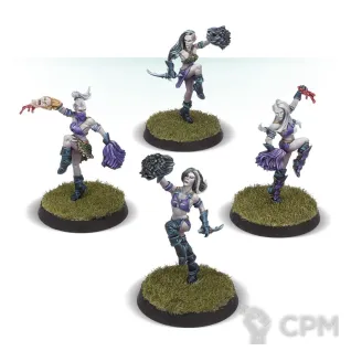 Описание картинки The Night Terrors - Dark Elf Cheerleading Squad от Mechanikus Forge по цене 1 200руб | Свободный Рынок Миниатюр - СРМ