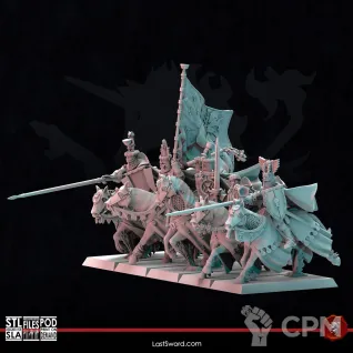 Описание картинки Рыцари Грааля/Grail knights (цена за 5 рыцарей) от 3D Wargaming по цене 1 625руб | Свободный Рынок Миниатюр - СРМ