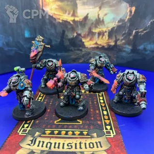 Описание картинки Grey Knights Terminator Squad от OldWhale  по цене 1 250руб | Свободный Рынок Миниатюр - СРМ
