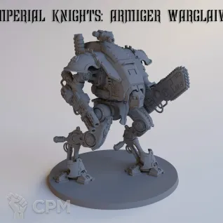 Описание картинки Armiger Warglaive / Армигер Варглейв / Warhammer 40000 (Вархаммер 40000) / Imperial knight от Лавка Приключенца по цене 549руб | Свободный Рынок Миниатюр - СРМ