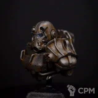 Описание картинки Бюст Fallout Силовая Броня T-45 от SmokeOLyee по цене 3 000руб | Свободный Рынок Миниатюр - СРМ