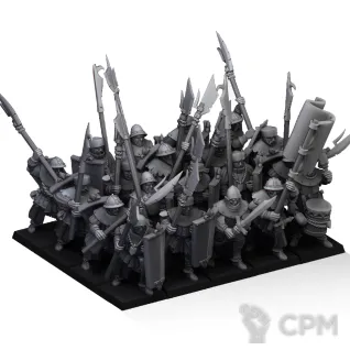 Описание картинки Bretonnia Men at arms от Knight of Light по цене 1 100руб | Свободный Рынок Миниатюр - СРМ