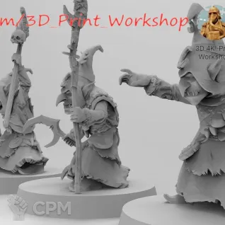 Описание картинки Night Goblin Shaman от 3Д печать миниатюр по цене 282руб | Свободный Рынок Миниатюр - СРМ