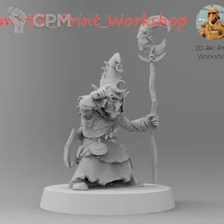 Описание картинки Night Goblin Shaman от 3Д печать миниатюр по цене 282руб | Свободный Рынок Миниатюр - СРМ