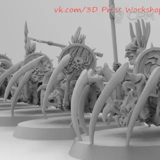 Описание картинки Goblin Spider Riders от 3Д печать миниатюр по цене 504руб | Свободный Рынок Миниатюр - СРМ