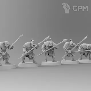 Описание картинки Savage Orruks w Spears от Zakat-3D по цене 150руб | Свободный Рынок Миниатюр - СРМ