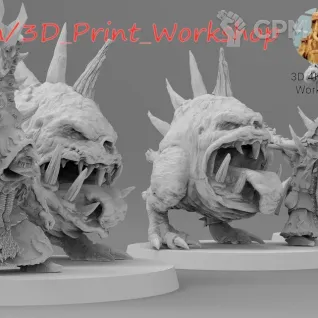 Описание картинки Loonboss with Giant cave Squig от 3Д печать миниатюр по цене 662руб | Свободный Рынок Миниатюр - СРМ