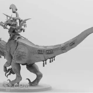 Описание картинки Kroq Gar / Saurus Oldblodd on Dread Saurian от 3Д печать миниатюр по цене 3 167руб | Свободный Рынок Миниатюр - СРМ