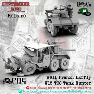 Описание картинки French laffly W15 TCC от 3DPrintClub по цене 1 100руб | Свободный Рынок Миниатюр - СРМ