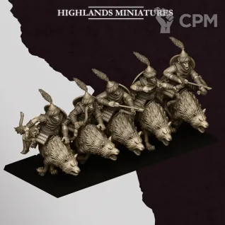Описание картинки Hobgoblin Riders with bows от 3DPrintClub по цене 200руб | Свободный Рынок Миниатюр - СРМ
