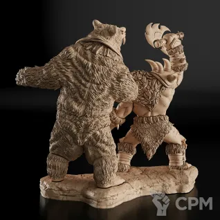 Описание картинки Rexxar and Misha Фигурка (World of Warcraft) от GAS3TXD  по цене 8 400руб | Свободный Рынок Миниатюр - СРМ