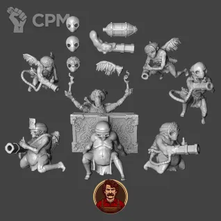 Описание картинки Iron Sultanate - Homunculus Set от Manufactorum76 по цене 700руб | Свободный Рынок Миниатюр - СРМ